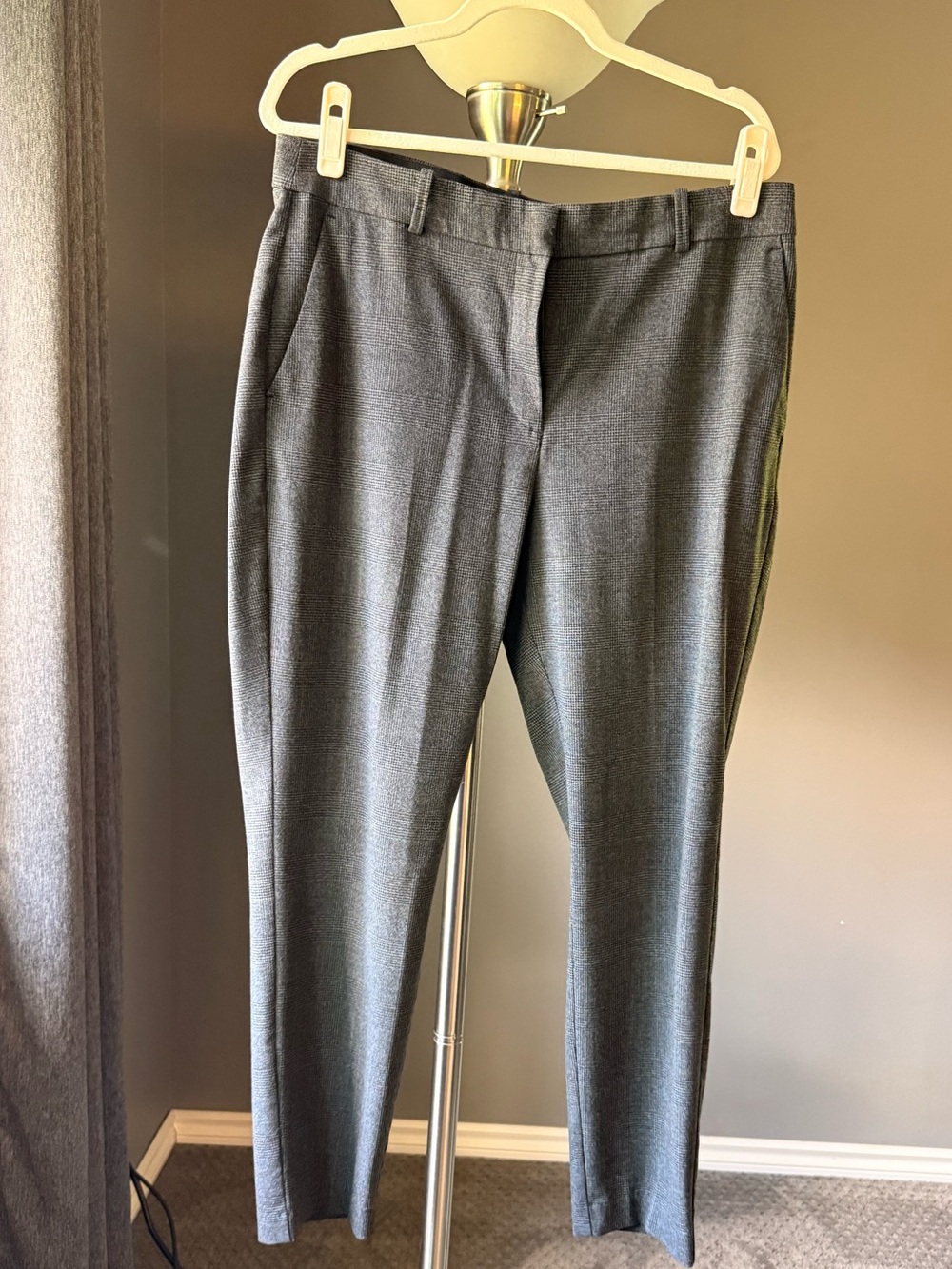 H&M Charcoal Gray Plaid Slacks